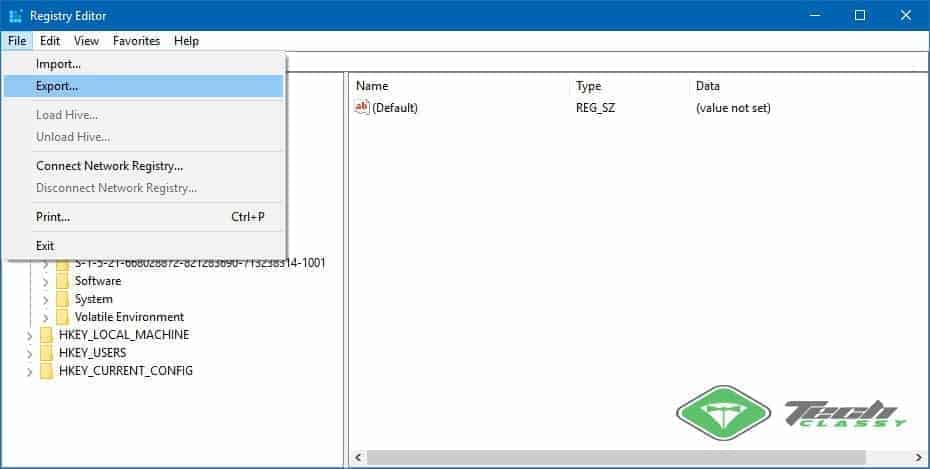 Creating Backup of Windows Registry