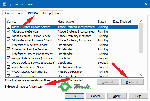 Disable Third-Party Services to Boot Into Clean Boot