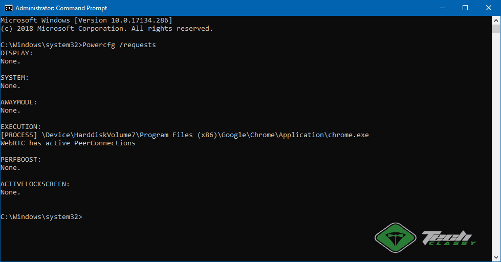 find the process that is preventing windows from sleeping