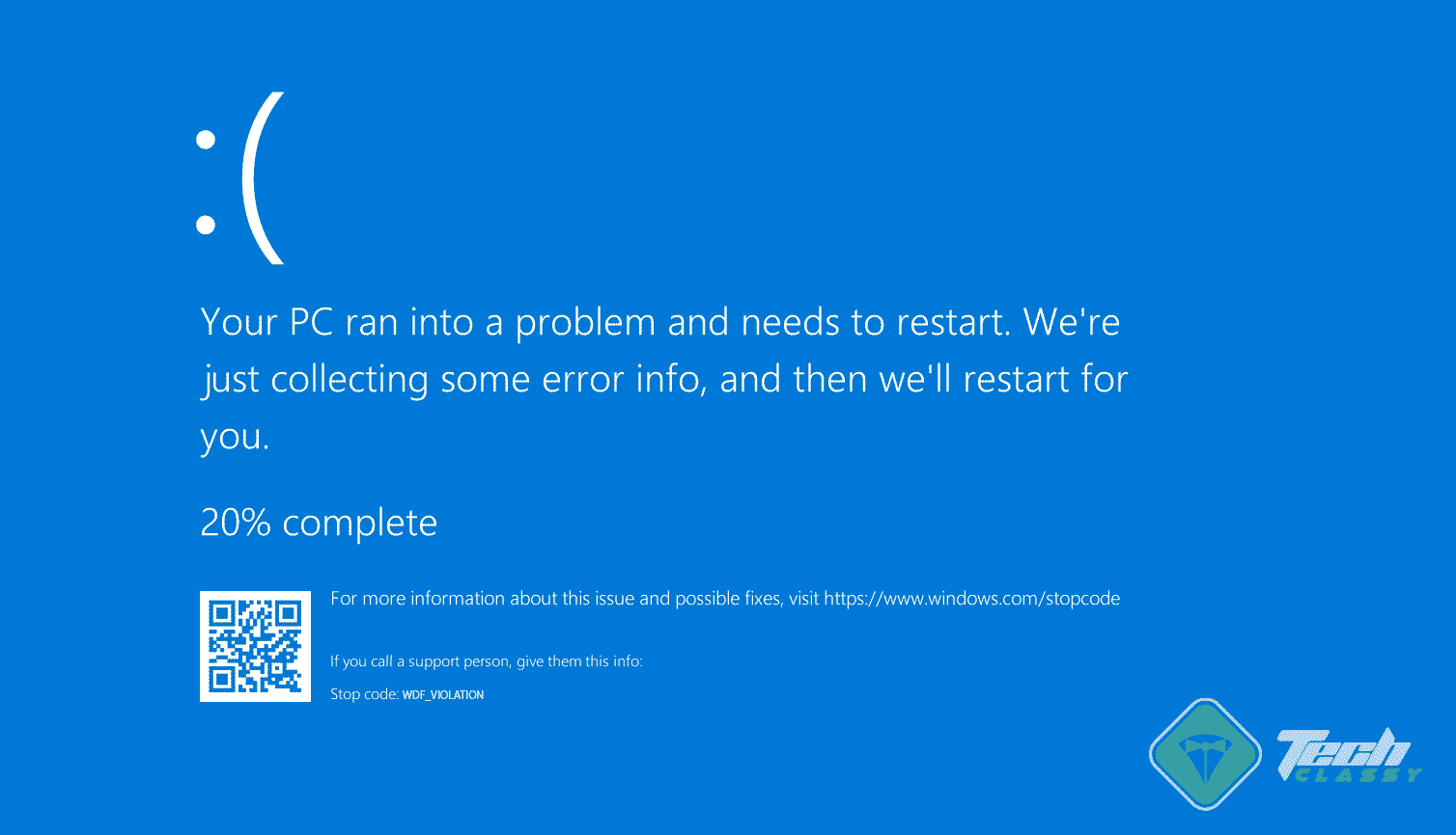 Screenshot: WDF VIOLATION