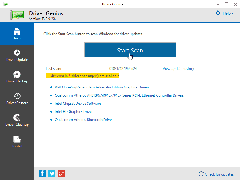 Driver Genius Interface