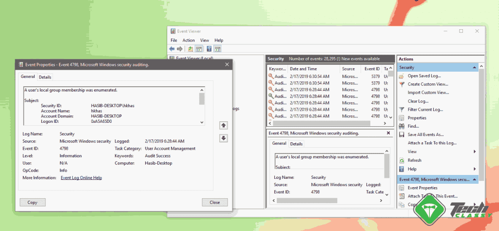 Windows Event Viewer
