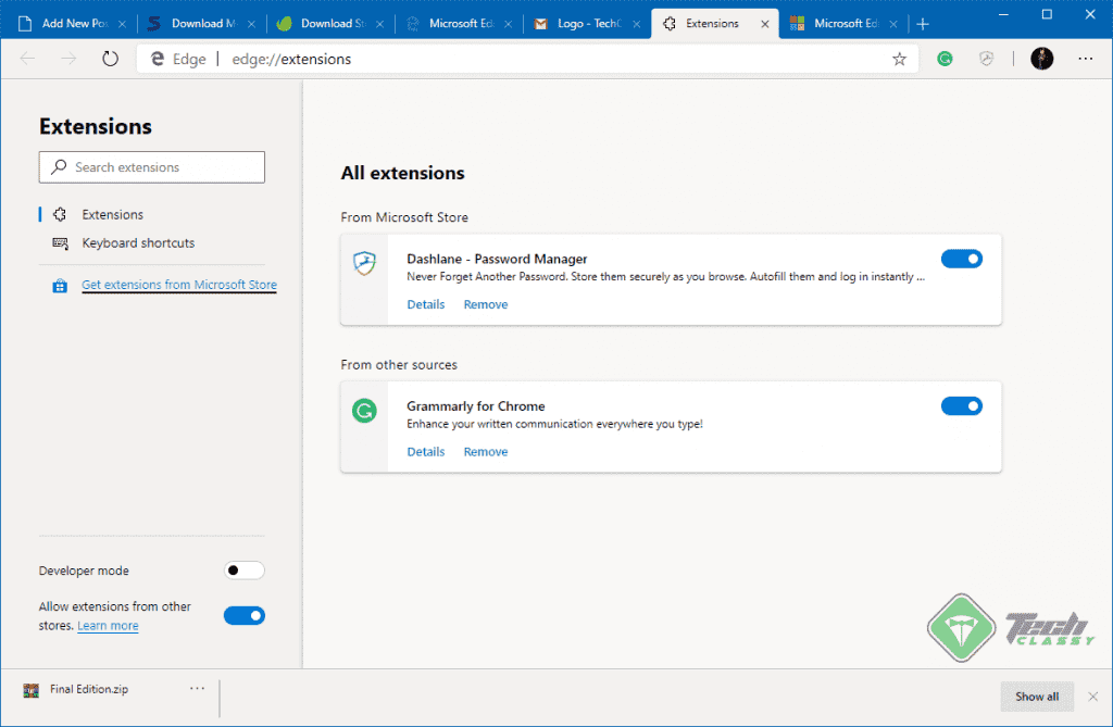 Extensions on New Edge
