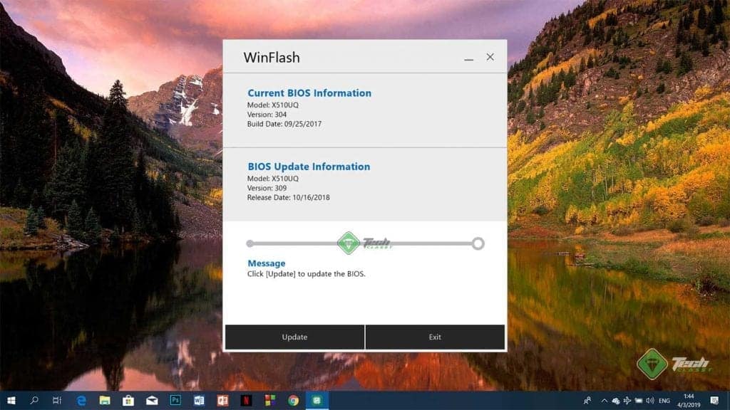 Update BIOS Using WinFlash