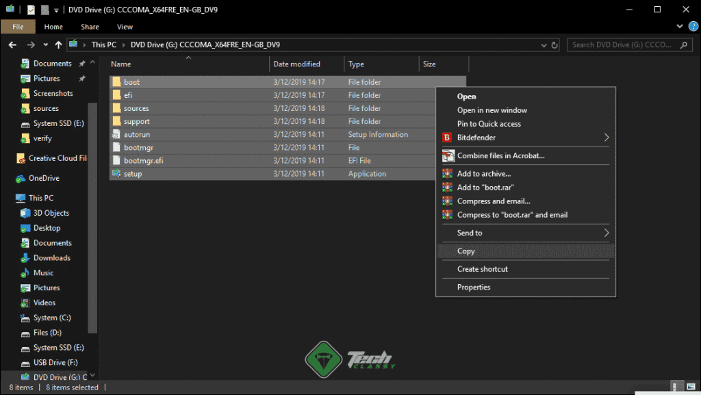 Copy files from ISO Image