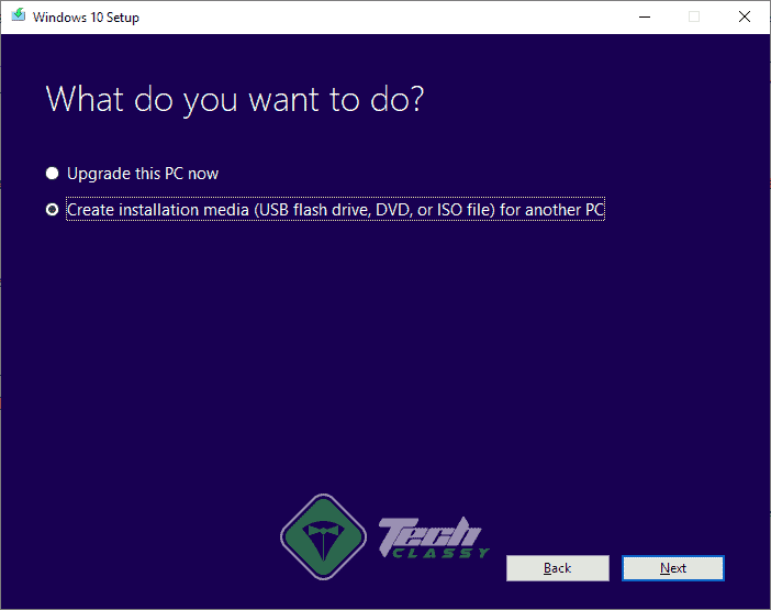 Create Installation Media in Microsoft Media Creation Tool