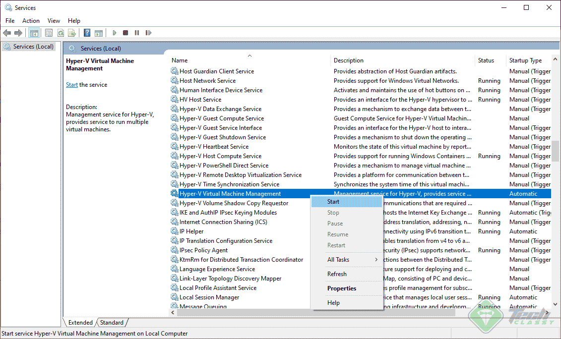 Enable Services in Windows 10