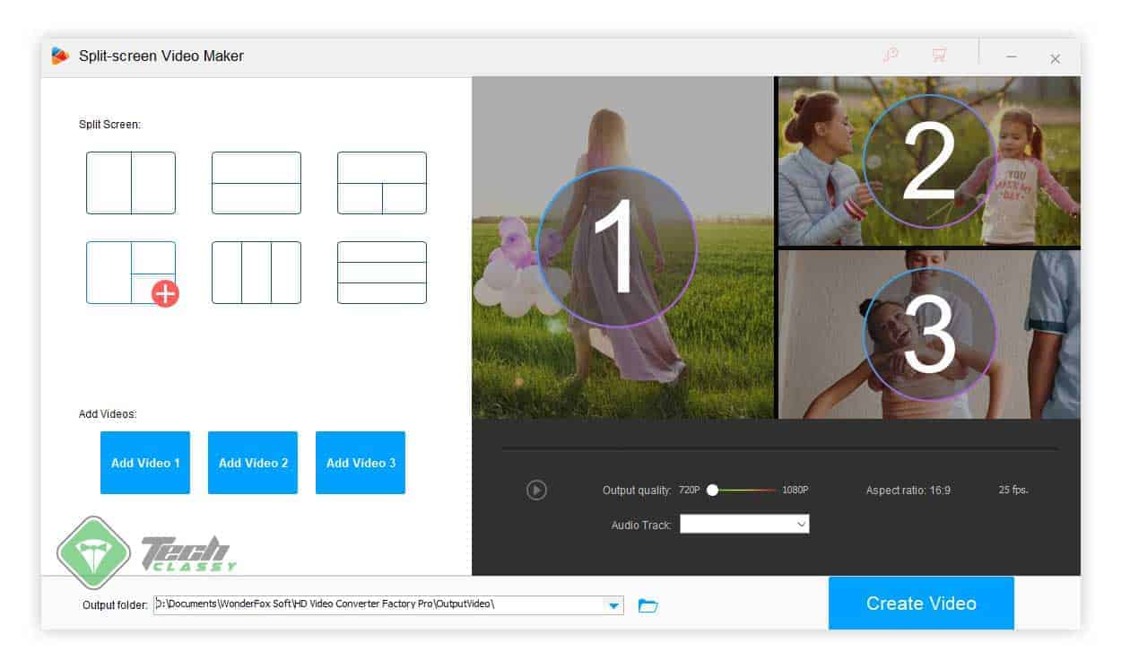 HD Video Converter Factory Pro Split Screen Editor