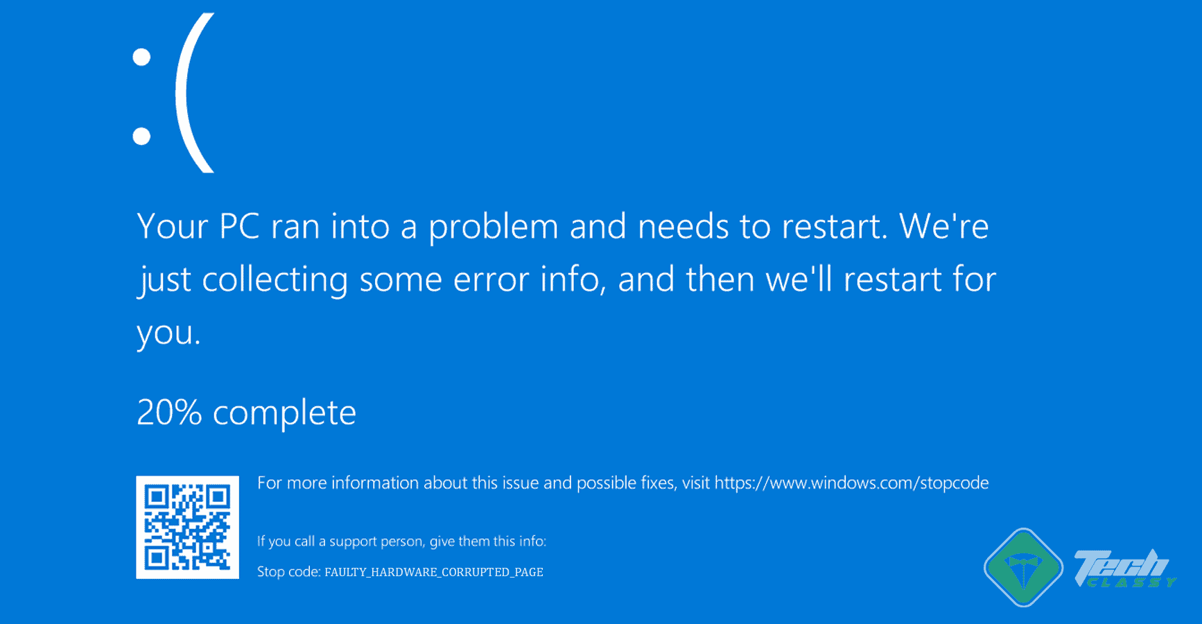 SCREENSHOT FAULTY HARDWARE CORRUPTED PAGE