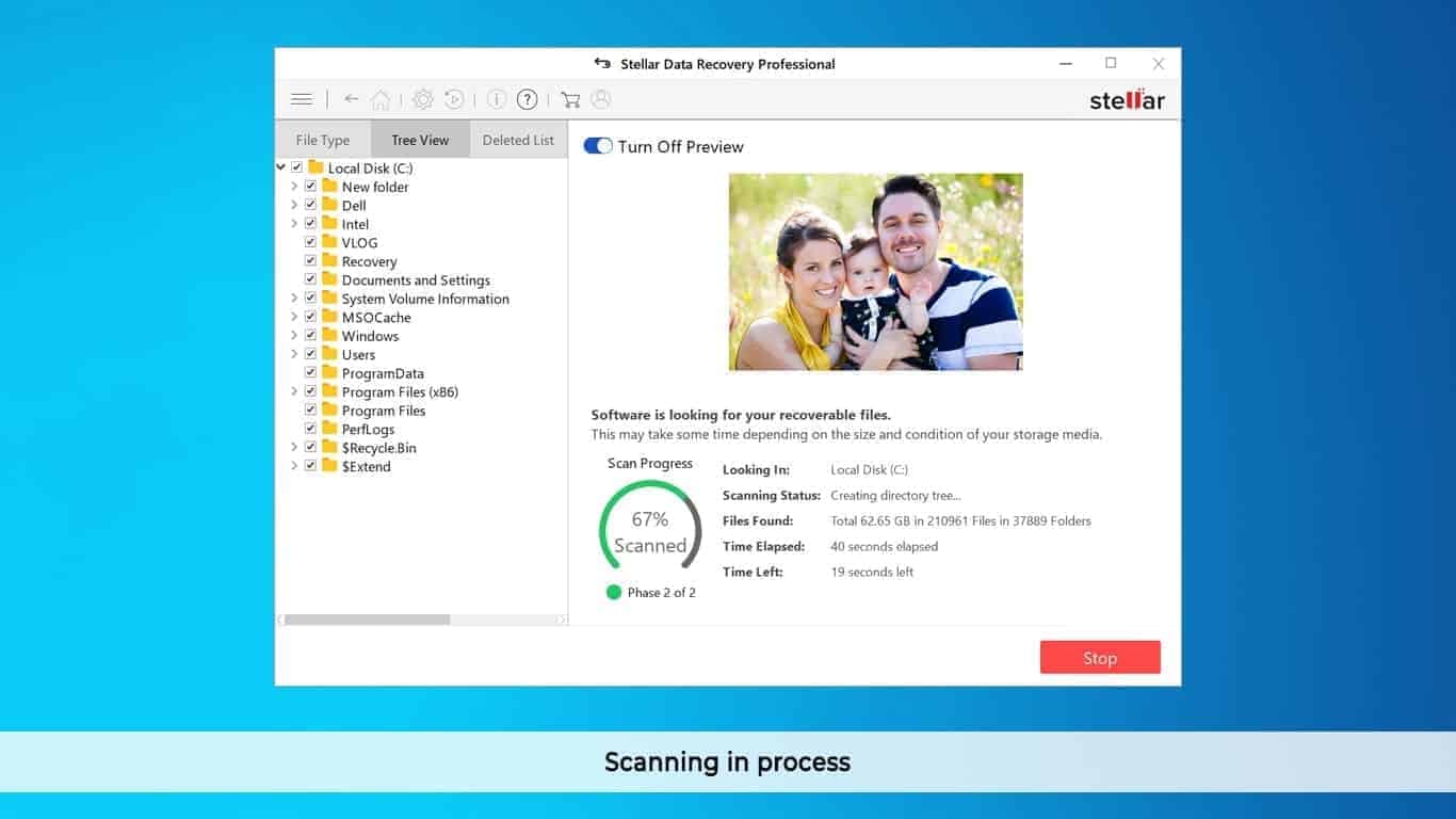 Scanning Stellar Data Recovery