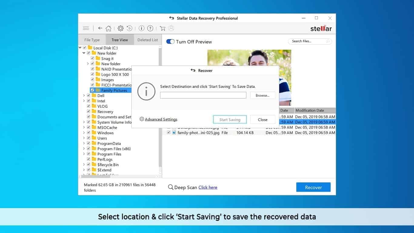Recovering deleted data using Stellar WDR