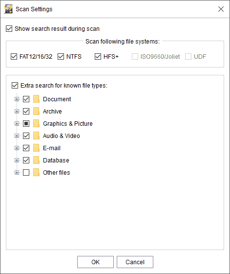 MiniTool Power Data Recovery Screenshot Custom Scan