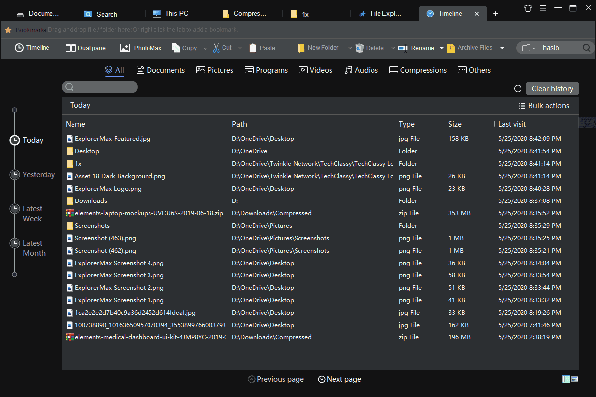 ExplorerMax TimeLine