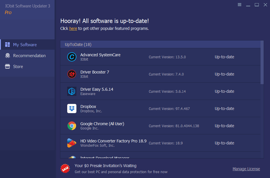IObit Software Updater Screenshot 1