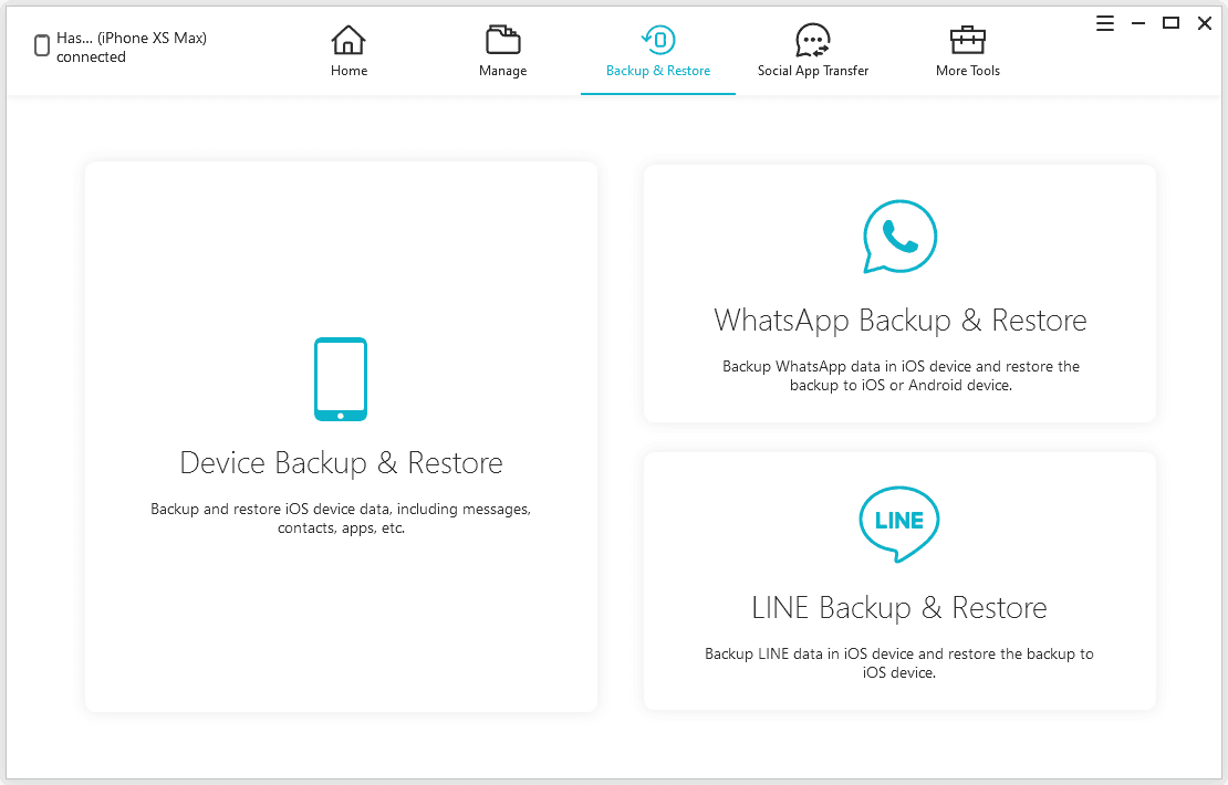 TenorShare iCareFone Backup Features