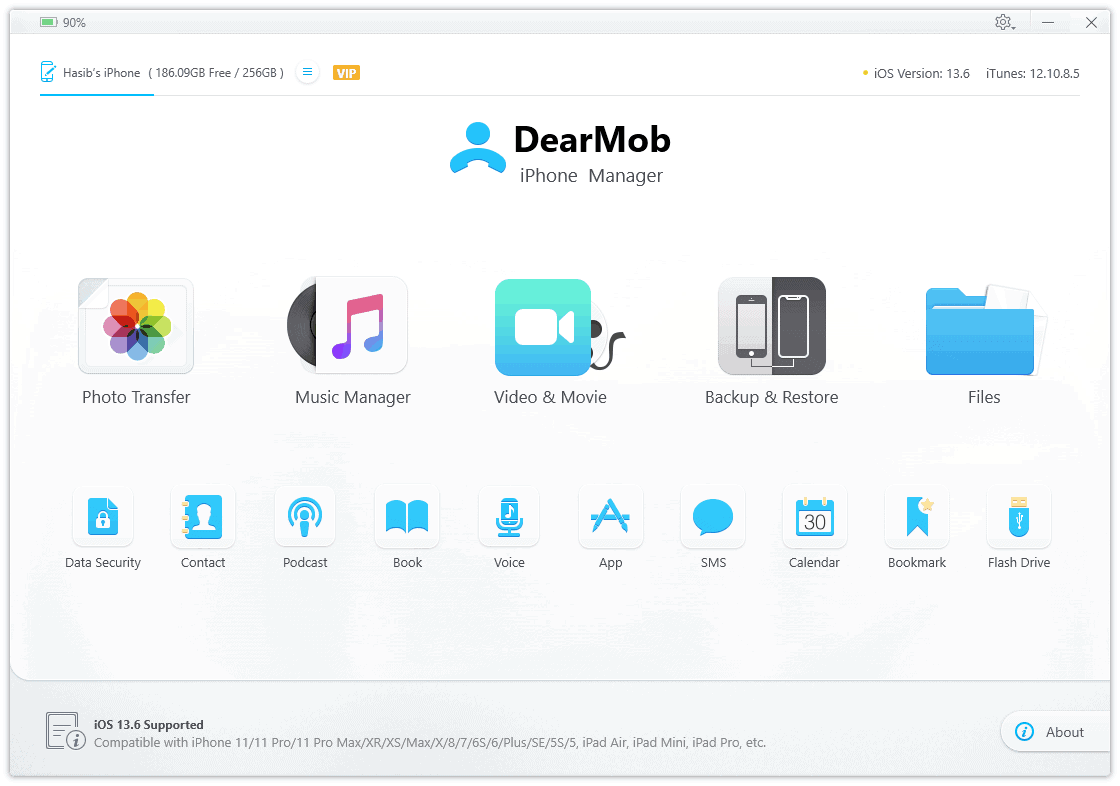 dearmob iphone manager screenshot 1