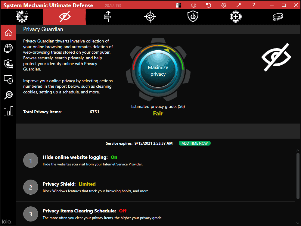 System Mechanic Ultimate Defense Protects Online privacy