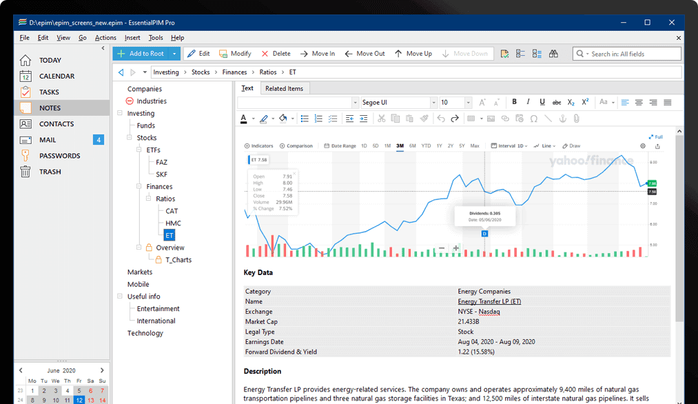 EssentialPIM Screenshot 5