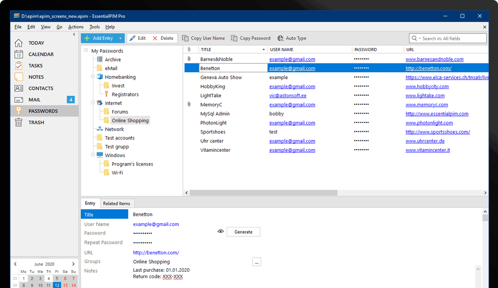 EssentialPIM Screenshot 8