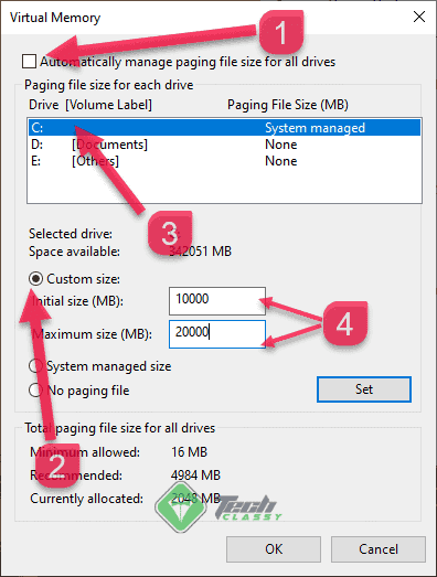 Changing Page File Or Virtual Memory Size In Windows