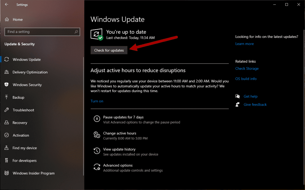 Check For Windows Update