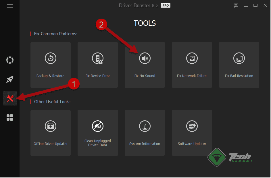 Launch Driver Booster Audio Troubleshooter