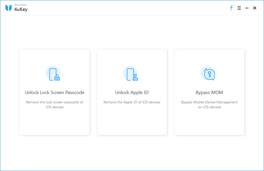 tenorshare 4ukey home screen