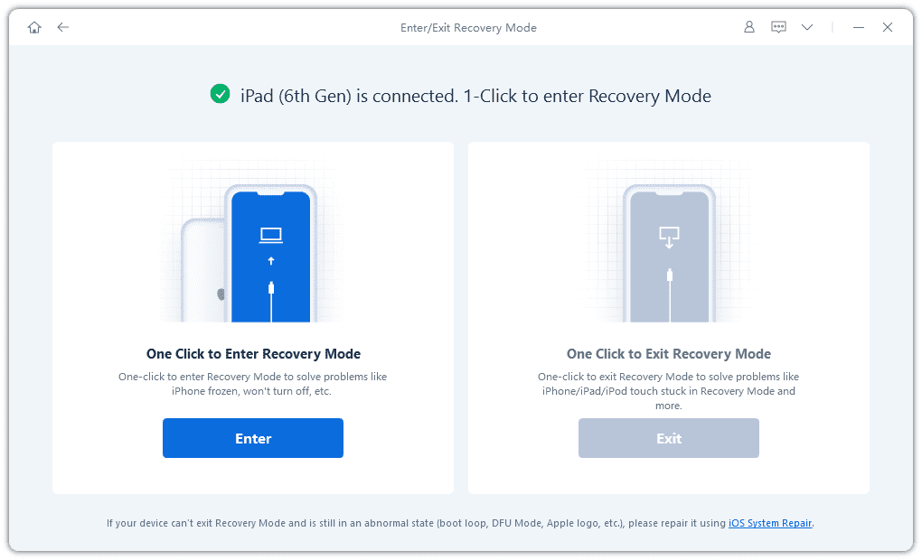 use reiboot to boot iPhone into recovery mode