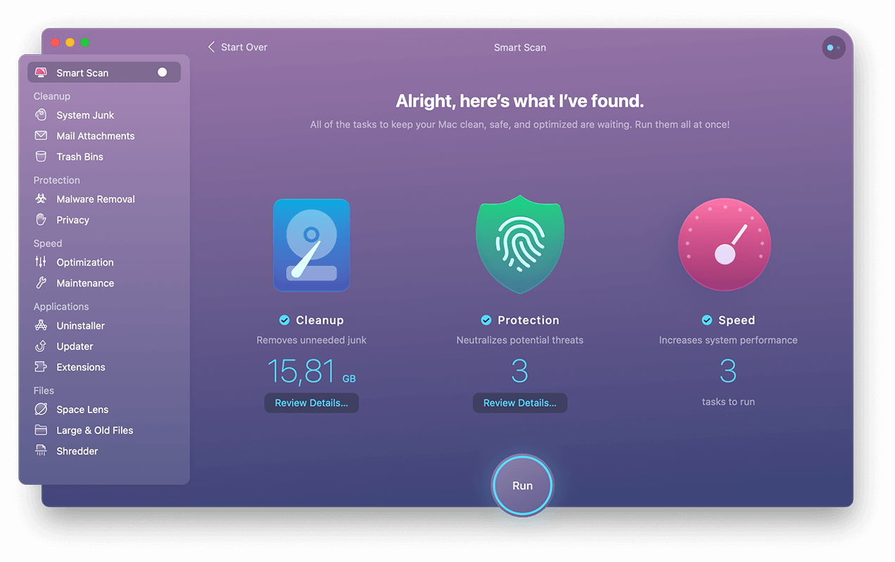 cleanmymac x system cleaned
