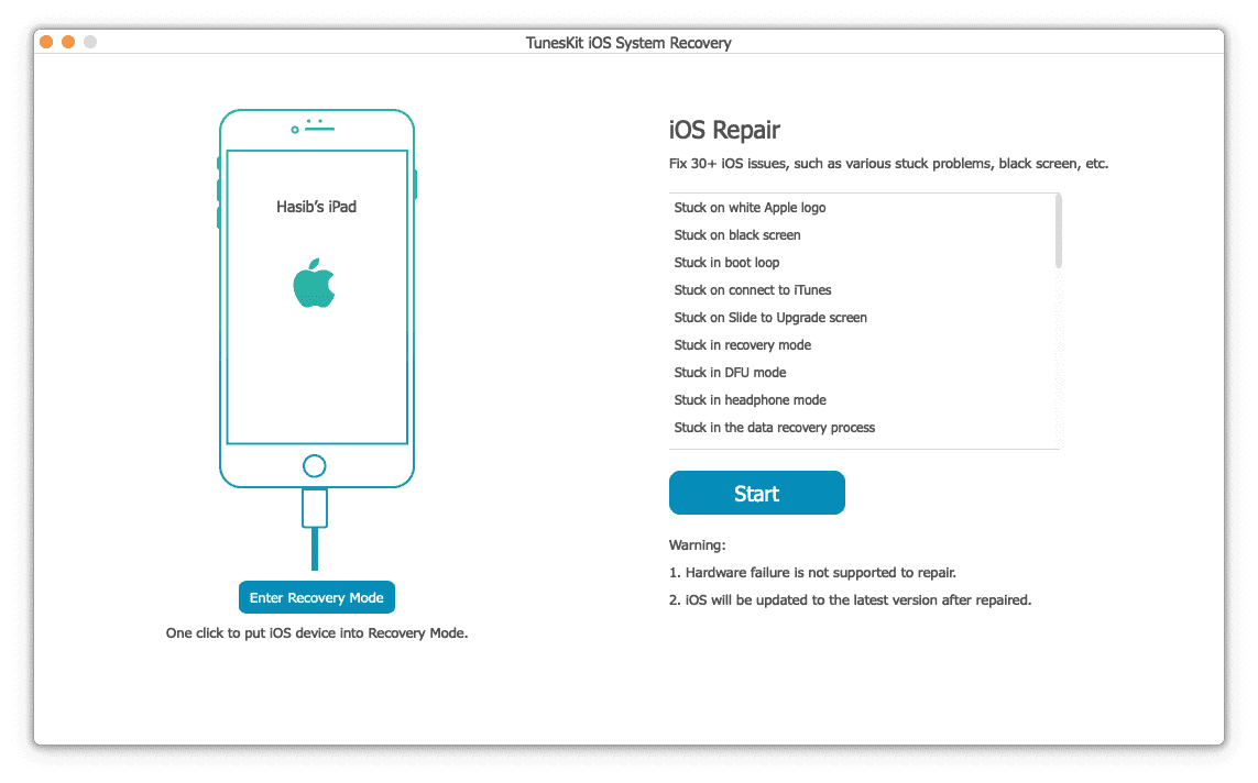 tuneskit ios system recovery scr2