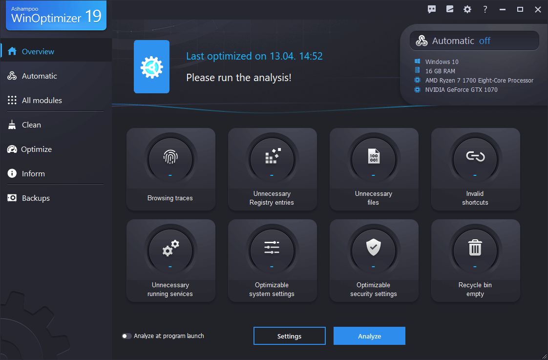 scr ashampoo winoptimizer 19 start dark