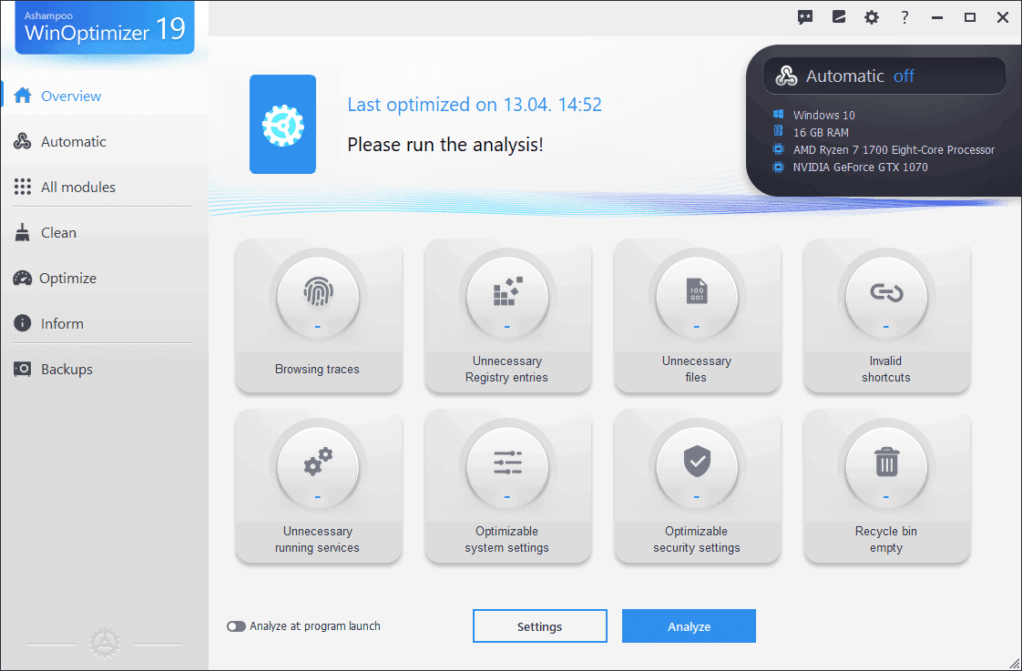 scr ashampoo winoptimizer 19 start light