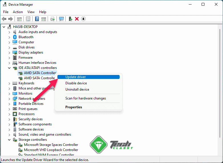 update sata controller driver windows