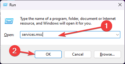 openning service window Windows 11