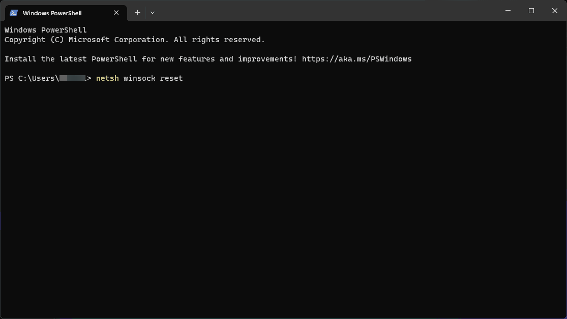 resetting TCP IP stack Windows 11
