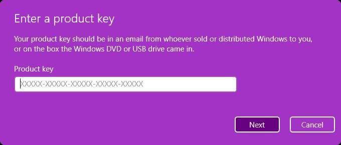 change product key box