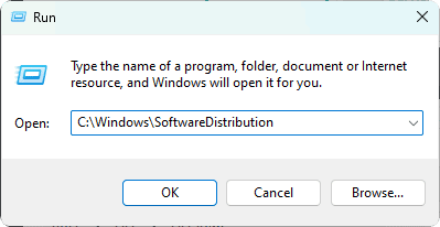 Software Distribution command on run