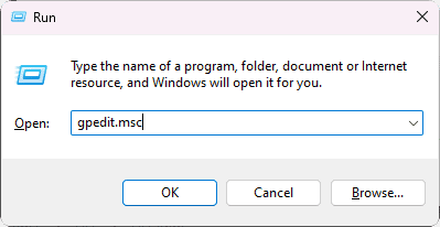 gpedit.msc run command